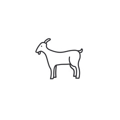 Obraz na płótnie Canvas Vector illustration of goat on white background