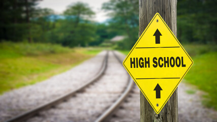 Street Sign to High School