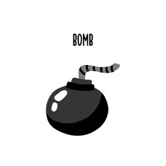 A bomb clip art in a simple flat style on a white background