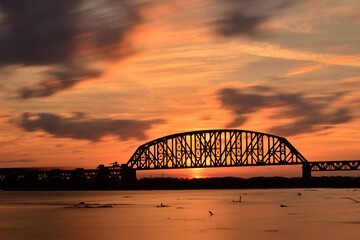 Obraz premium アメリカの地方都市の夕景