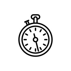 Stopwatch thin line icon. Sport equipment for measuring. Countdown. Vector illustration.