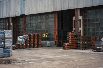warehouse with pallets