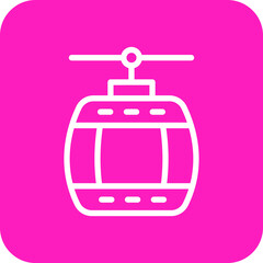 Cable Car Vector Icon Design Illustration