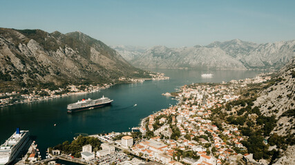 Fototapeta na wymiar Bay of Boka, Kotor, Montenegro
