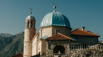 Fototapeta na wymiar Our Lady of the Rocks Island, Montenegro