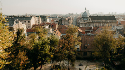 Fototapeta na wymiar Zagreb Upper Town Cityscape, Croatia