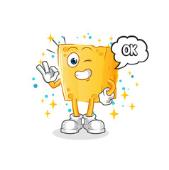 cheese agree mascot. cartoon vector