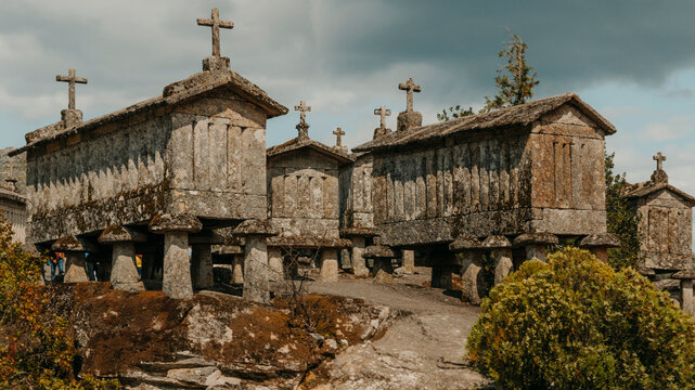 Typical Espigueiros do Soajo, Portugal