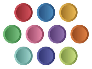 丸いボタンアイコンセット