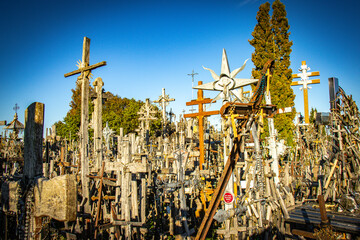 Naklejka premium hill of crosses, lithuania, religion, catholic, cross, baltic countries, baltics, europe