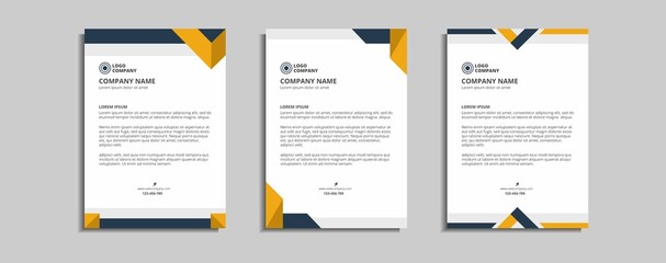 modern corporate letterhead template design