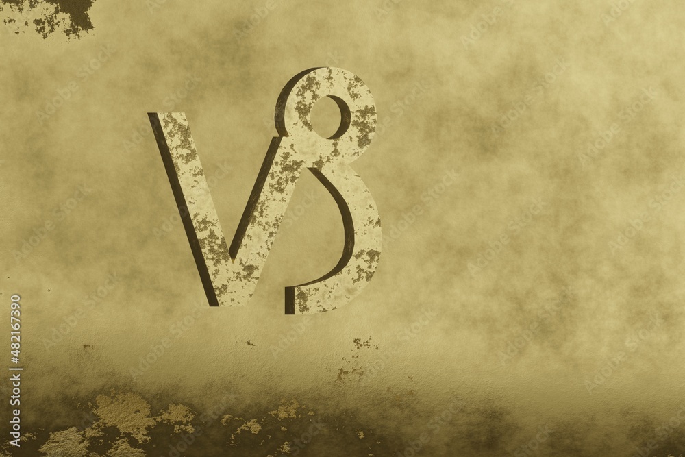 Poster golden zodiac sign capricorn on a gold background. 3d rendering illustration. abstract contemporary 