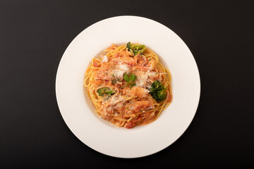 蟹クリームパスタ
