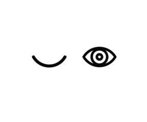 Obraz premium Human eye icon on a white background. Vector illustration.