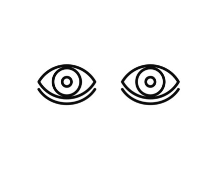 Human eye icon on a white background. Vector illustration.