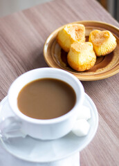 cup of coffee with sugar and cookies milk espresso latte cappuccino sweet drinks beverage plate morning caffeine breakfast dessert cookie pie bakery pastry food stock photos closeup mug aroma hot