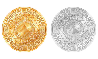 mayan ancient coin vector illustration