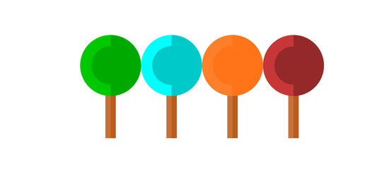 set of icon tree vector design