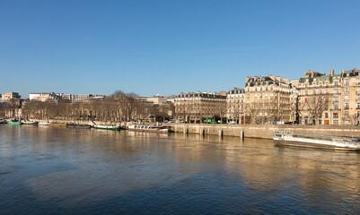 Naklejka premium River Seine in Paris, France.