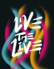 live the live poster decoração quadro graffiti