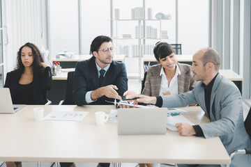 Diversity business group of people working together in office, Business group in discussion meeting