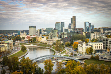 Fototapeta premium modern part of vilnius, lithuania, baltic countries, baltics, europe, autumn
