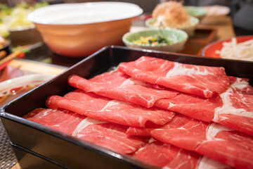 Delicious Japanese fat beef hotpot