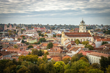 Fototapeta na wymiar view from above, vilnius, lithuania, baltic countries, baltics, europe, autumn