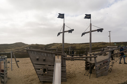 SYLT, GERMANY -MARCH  13, 2020:
At the Beach bar Sansibar, Kampen, Sylt, North Frisia, Schleswig-Holstein, Germany, Europe