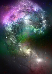 Fototapeta na wymiar Space stars and nebula