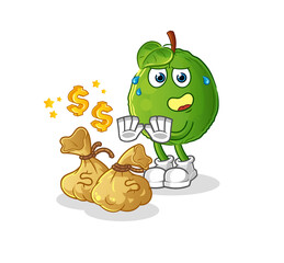 guava refuse money illustration. character vector