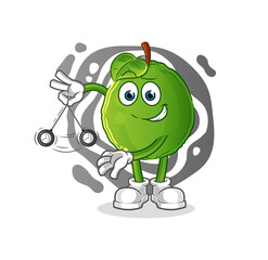 guava hypnotizing cartoon. cartoon mascot vector