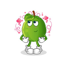 guava shy vector. cartoon character