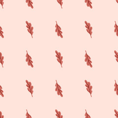 Oak leaf seamless pattern. Plant background.
