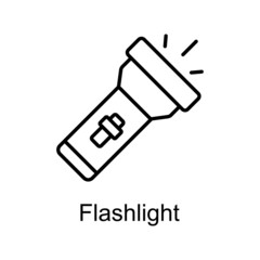 Flashlight vector Outline Icon Design illustration. Home Improvements Symbol on White background EPS 10 File