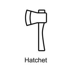 Hatchet vector Outline Icon Design illustration. Home Improvements Symbol on White background EPS 10 File