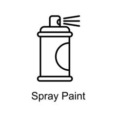 Spray Paint vector Outline Icon Design illustration. Home Improvements Symbol on White background EPS 10 File