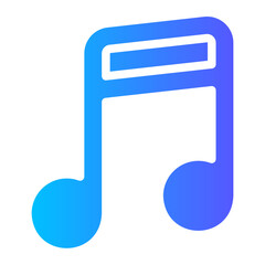 musical note gradient icon