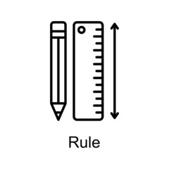Rule vector Outline Icon Design illustration. Home Improvements Symbol on White background EPS 10 File