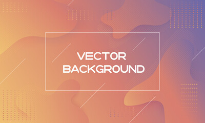 Vector abstract background with trendy colors, shapes and lines for design. Dynamic background with gradient and blend