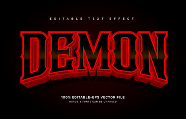 Demon editable text effect template