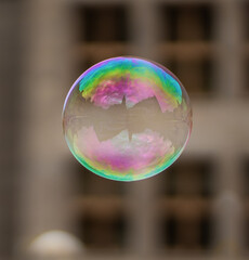 Soap Bubble with Market Square Reflection - Wroclaw, Poland