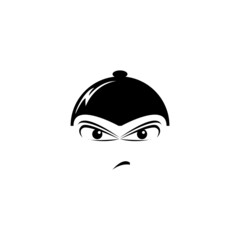 cartoon child with angry facial expression