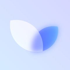 eco leaves glass morphism trendy style icon. eco leaves color vector icon with blur, transparent glass and purple gradient. for web and ui design, mobile apps and promo business polygraphy