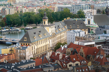 Fototapeta na wymiar Aerial view of University of Wroclaw and Collegium Maximum - Wroclaw, Poland