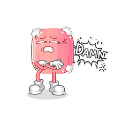 soap very pissed off illustration. character vector