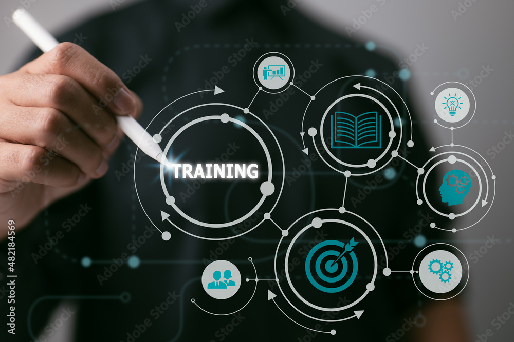 Aufkleber Webinar E-learning Skills Business Internet Technology Concepts Training Webinar E-learning Skills.