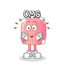 soap Oh my God vector. cartoon character