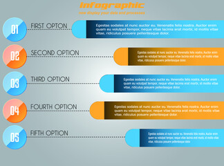 Infographics templates to display your data and processes.