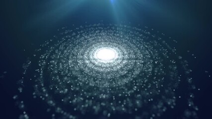 Abstract background with animation particles